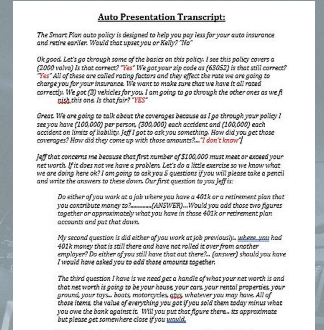 Auto Presentation Transcript