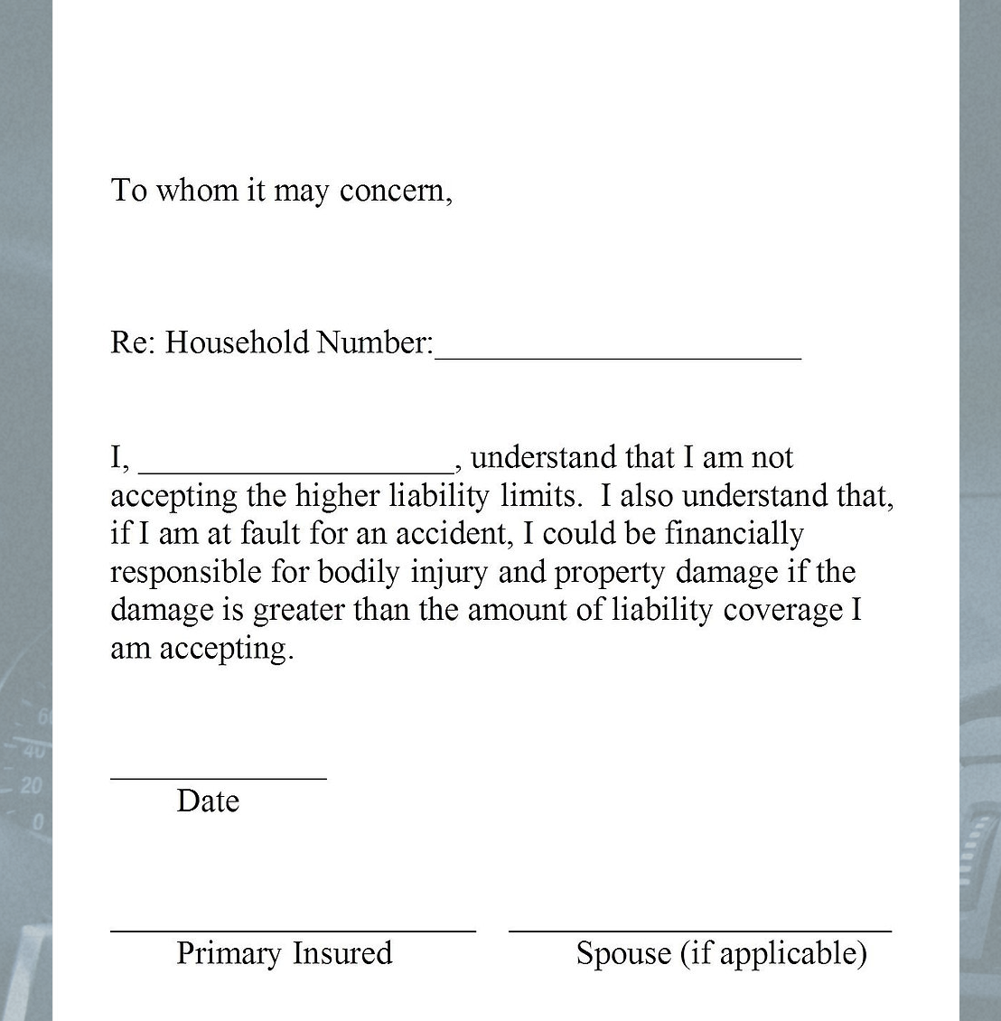 Lower Limits Waiver