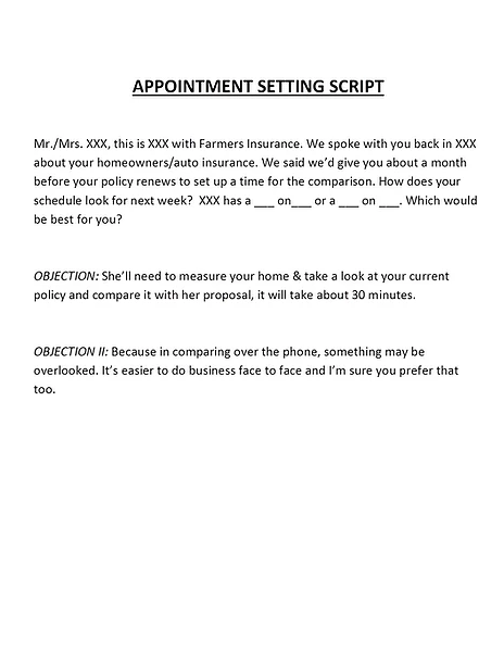 Appointment Setting